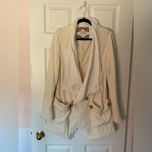 Free People Decorated Officer Jacket/Coat